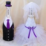 Bottles in the form of a bride and groom