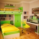 Bright furniture in the interior