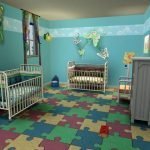 Teppich in Form von Puzzles im Kinderzimmer
