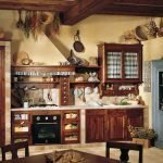 Interior de cozinha estilo country
