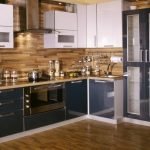 Glossy furniture in the kitchen