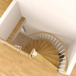 Conception d'escalier en bois clair