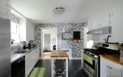 Wallpaper untuk dapur: reka bentuk dan 75 contoh foto