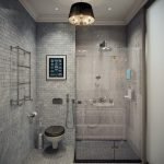 Intérieur de salle de bain élégant 6 mètres carrés. m