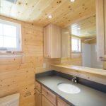 Decoração do banheiro de madeira