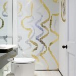 Mosaic patterns in the bathroom interior