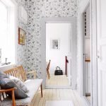 White wallpaper with a black pattern