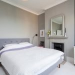 Modern bedroom in gray shades
