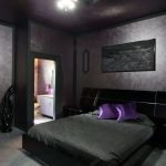 Dark bedroom interior