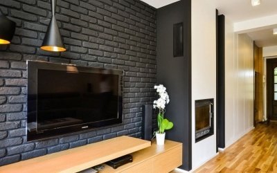 Dekorativ murstein på veggen +75 fotoeksempler
