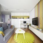 Decoración de la habitación gris y amarillo