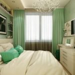 Hvid kombineret med grønt i soveværelset