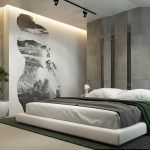 Stilingas sienų dekoras miegamajame