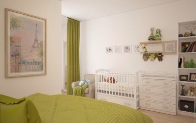 Conception d'une chambre avec un lit bébé + 50 photos d'idées d'aménagement