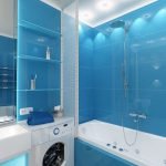 Decoración de baño azul