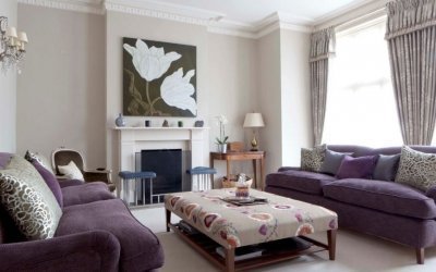 Violetinė sofa interjere +75 nuotraukų pavyzdžiai