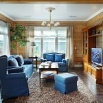 Blue living room furniture