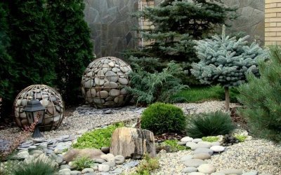 الحجارة لتصميم المناظر الطبيعية +50 صور أمثلة للاستخدام