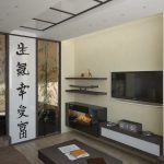 Living room sa isang oriental style apartment
