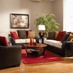 Brun-beige sofa og lænestole