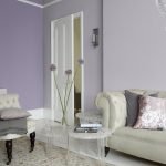 Light pink walls in the living room
