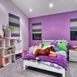 Nursery decor in purple shades