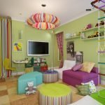 Candelabru colorat pentru camera copiilor