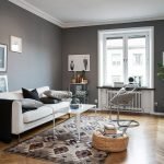 Gray walls in the living room