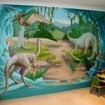 Dinossauros na parede