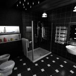 Dark bathroom decor