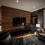 Luxurious living room decor in dark colors
