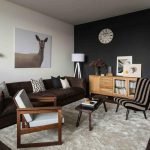 Black walls in the living room