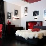 Black and red bedroom