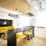 Kitchen in black and yellow