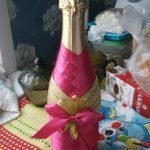 Champagne with bow