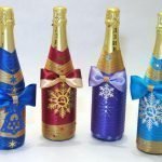 Schneeflocken auf Flaschen
