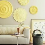 Yellow accents on the wall