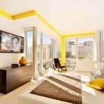 Interior with yellow accents