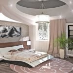 Dekoratif palmiye ağacı yatak odasında