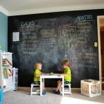 Duvara karşı çocuk masası