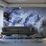 Space mosaic on the wall