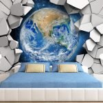 Διαστημική φωτογραφία ταπετσαρία στο υπνοδωμάτιο