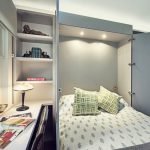 Zárható ágy egy kis hálószobában