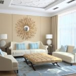 Espectacular diseño de sala en color beige.
