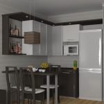Kitchen area with corner furniture