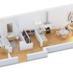 Appartamento con una camera da letto 42 mq