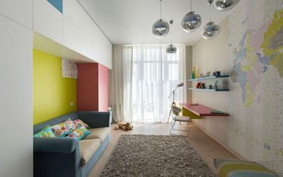 Ampliando el espacio de una habitación estrecha para niños