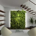 קישוט קיר עם צמחים מקורה