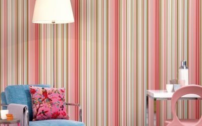 Striped wallpaper in the interior: types and combination of stripes