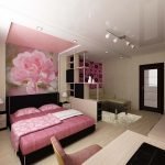 Spálňa v ružovej farbe